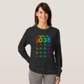 Klas Van 2035 Afstuderen Eerste Dag Van School Gro T-shirt (Voorkant volledig)