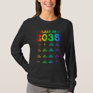 Klas Van 2035 Afstuderen Eerste Dag Van School Gro T-shirt