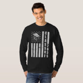 Klas van 2035 geschaafde Amerikaanse vlag afstuder T-shirt (Voorkant volledig)