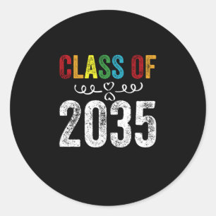 Klas van 2035 ronde sticker