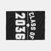 Klas van 2036 Groei Met Mij Eerste Dag Van School Fleece Deken (Voorkant (Horizontaal))