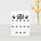 Klas van 2037 Groei Met Mij Handafdruk Pre-k 12e L Kaart (Gele Bloem)