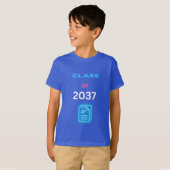 Klas van 2037 met rapportcijfer t-shirt (Voorkant volledig)