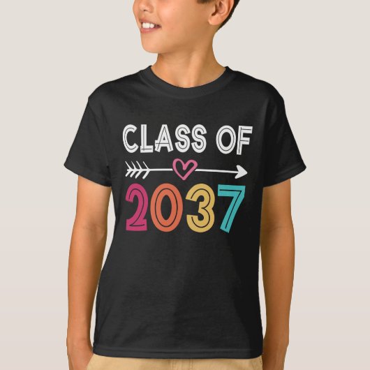 Klas van 2037 Schattige Afstuderen T-shirt (Voorkant)