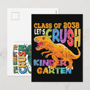 Klas van 2038 terug naar school feestdagenkaart