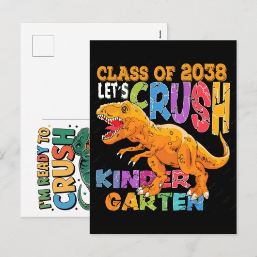 Klas van 2038 terug naar school feestdagenkaart (Voorkant / Achterkant)