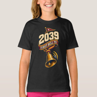 Klas van 2039 Eerste Schoolbel Mijlpaal T-shirt