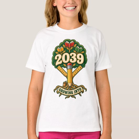 Klas van 2039 Potlood Leertak T-shirt (Voorkant)