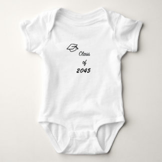 Klas van 2045 met afstudeerhoed baby romper