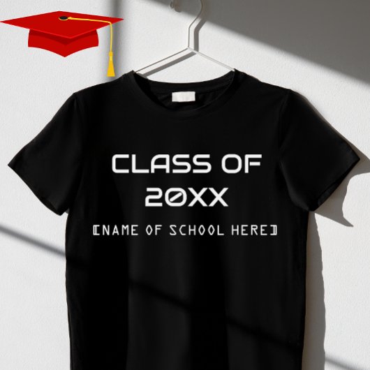 Klas van afgestudeerde zwart t-shirt