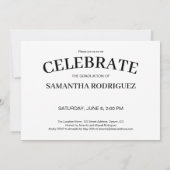 Klas van afgestudeerden 3 foto Witte afstudeerfees Kaart (Achterkant)