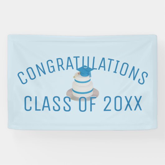 Klas van het Jaar Gefeliciteerd School Afstuderen Spandoek (Horizontaal)