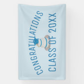 Klas van het Jaar Gefeliciteerd School Afstuderen Spandoek (Verticaal)