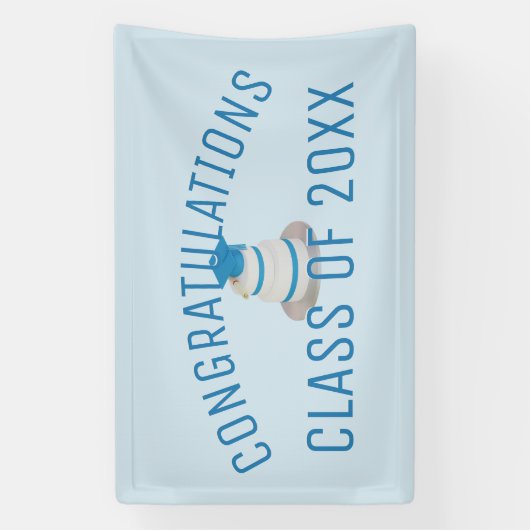 Klas van het Jaar Gefeliciteerd School Afstuderen Spandoek (Verticaal)