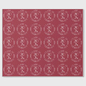 Klas van Jaar Afgestudeerd Chic Wit Embleem Bourgo Cadeaupapier (Vlak)