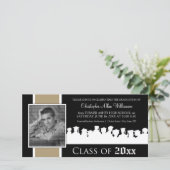 Klas van [JAAR] Afstudeeraankondiging: taupe (Staand voorkant)