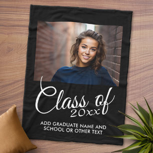 Klas van met aangepast jaar en middelbare school fleece deken