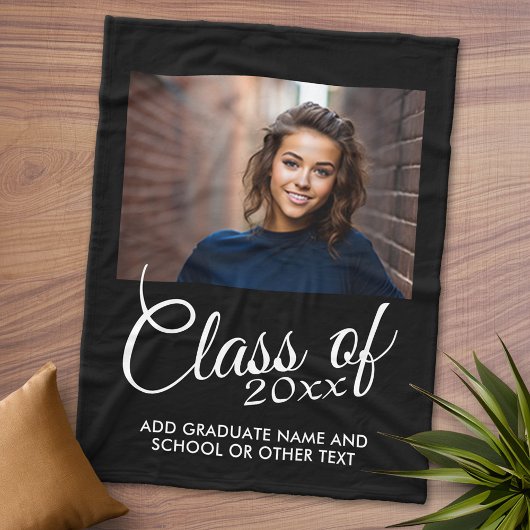 Klas van met aangepast jaar en middelbare school fleece deken