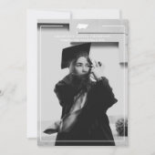 Klas van moderne afstudeerhoed foto afstuderen kaart (Voorkant)