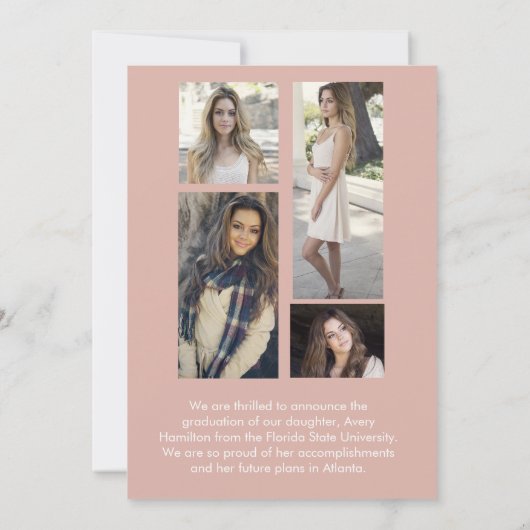 Klas van Script Graduate Card 5 Foto's Kaart (Achterkant)