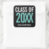 Klas van Teal Vet Persoonlijke Afstuderen Vierkante Sticker (Tas)