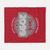 Klas van YY Afgestudeerde Naam Rood Fleece Deken (Voorkant (Horizontaal))
