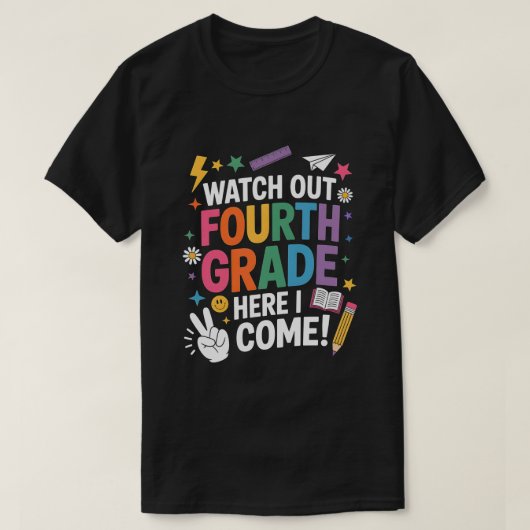 Klas Vier Komt Er Aan T-Shirt (Design voorkant)