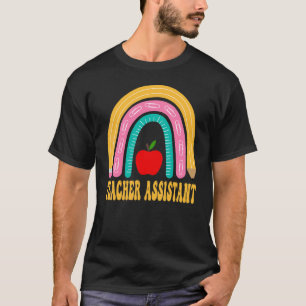 Klasassistent Regenboog Potlood Terug naar school T-shirt