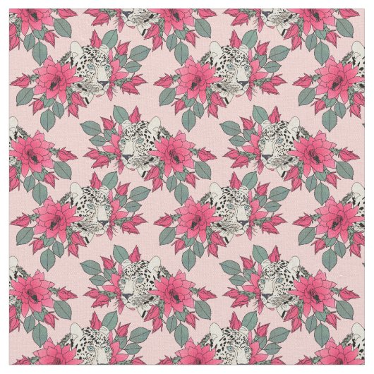 Klascactus, bloemen en luipaarden stof (Close Up)