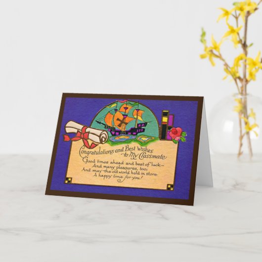 klasgenoot Afstuderen Kaart (Gele Bloem)