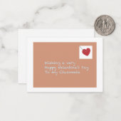 Klasgenoot Happy Valentijn's Day Whimsical Cool Notitiekaartje (Voorkant / Achterkant in situ)