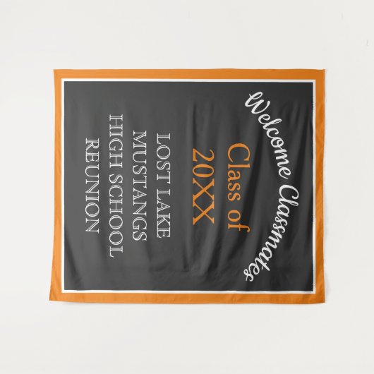 Klasgenoten! Uw Reünie Welkomst Tapijt Wandkleed (Voorkant (horizontaal))