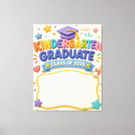 Klasgeschenk voor afgestudeerden in de kleuterklas canvas afdruk