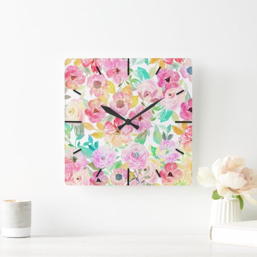 Klashandschilfering voor waterverf vierkante klok (Huis)