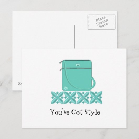 Klashandtas met Gezegde Briefkaart (Voorkant / Achterkant)