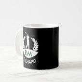KLASIEKE GOLFER MONOGRAM NAAM KOFFIEMOK (Voorkant links)