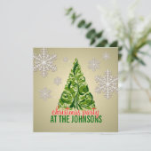 Klaskerstboomfeestuitnodiging Kaart (Staand voorkant)