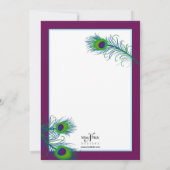 Klasklas en hedendaagse peacock-veren kaart (Achterkant)