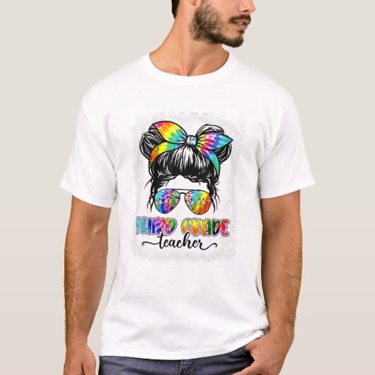 Klasleraar Rommelige Knot Tie Dye T-shirt (Voorkant)
