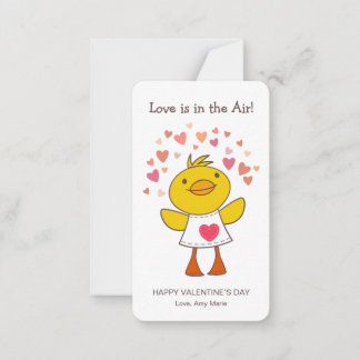 Klasliefde voor kinderen Liefde is in de lucht Een Notitiekaartje