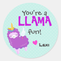 Klasllama Valentijnskaart - llamacorn