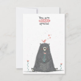Klaslokaal Beary speciale Valentijnsdag Notitiekaartje