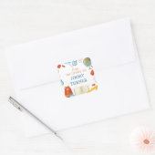 Klaslokaal Bookplate Vierkante Sticker (Envelop)