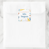 Klaslokaal Bookplate Vierkante Sticker (Tas)