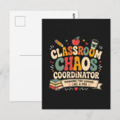 Klaslokaal Chaos Coördinator Briefkaart (Voorkant / Achterkant)