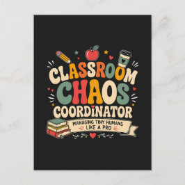 Klaslokaal Chaos Coördinator Briefkaart