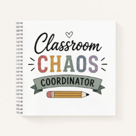 Klaslokaal Chaos Coördinator Grappige Leraar Notitieboek