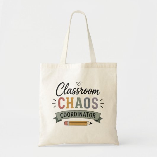 Klaslokaal Chaos Coördinator Grappige Leraar Tote Bag (Voorkant)
