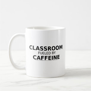 Klaslokaal gevoed door cafeïne leraar Mok