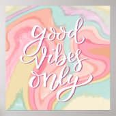 Klaslokaal Goede Vibes Alleen Pastel Inspirivity Poster (Voorkant)